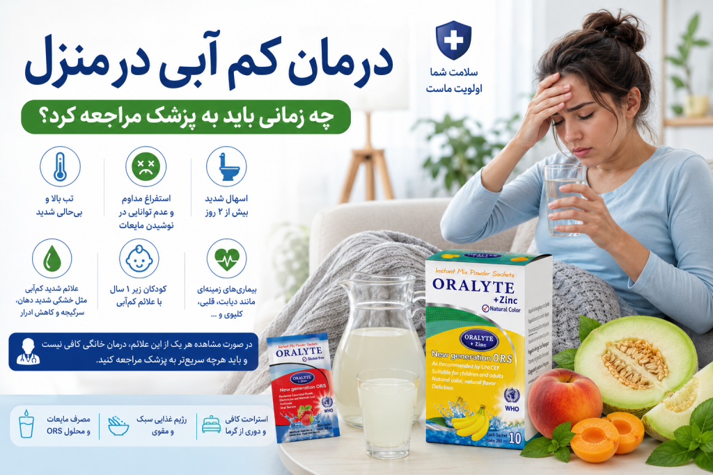 درمان کم آبی در منزل